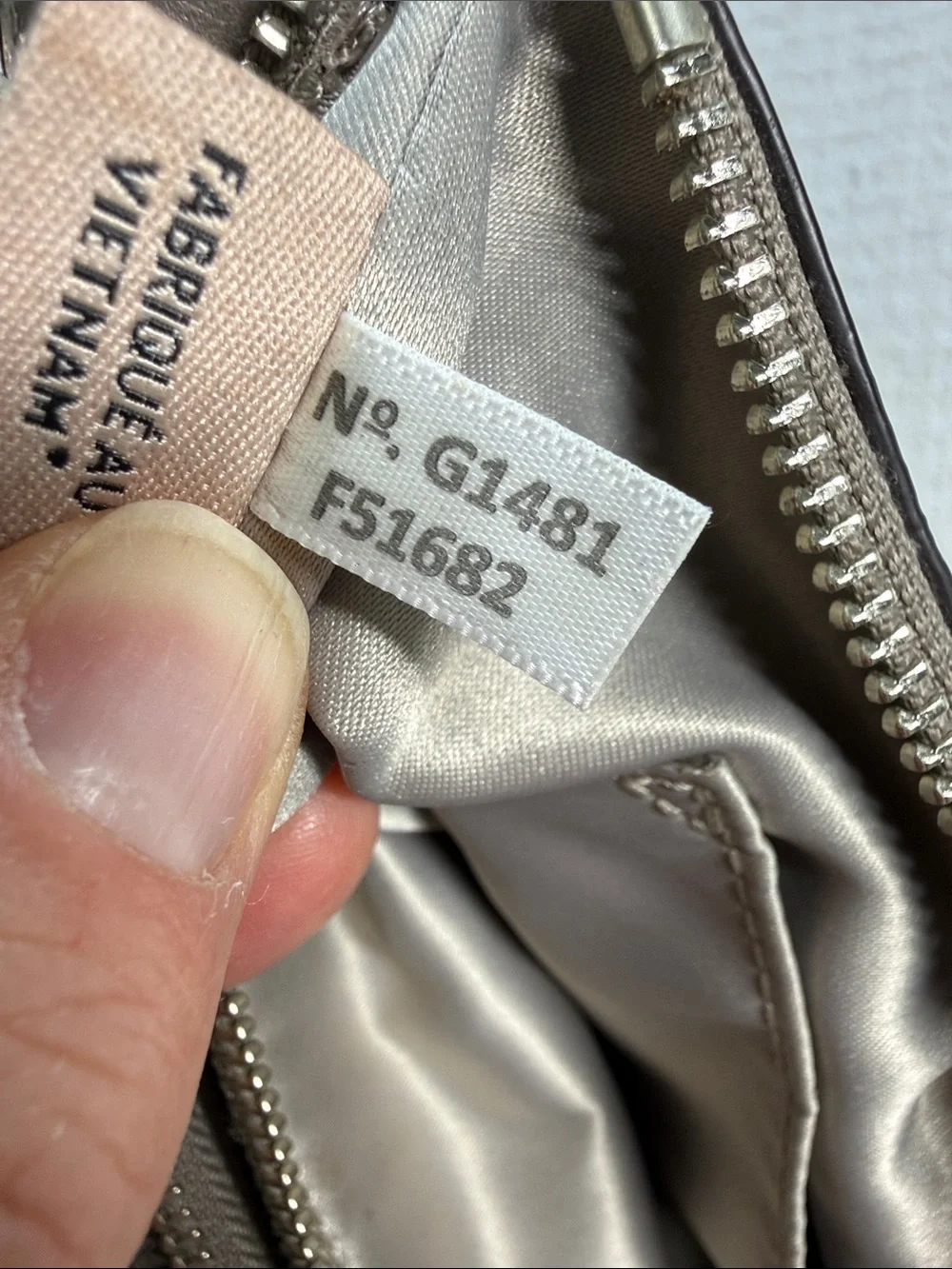 Coach Lyla bronze metallic crossbody pebbled leather bag double zippers